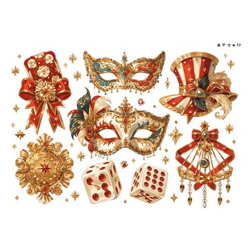 【6 月新品】20-134-0225 裁切用紙 馬戲團風格