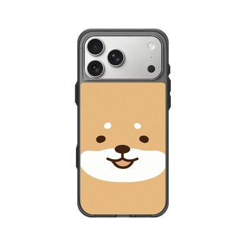 iPhone 17 Pro Max Clear (相機按鈕) 酷墨灰 - 柴語錄 Shiba Says - 廢柴大臉(直)
