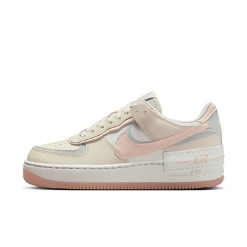 NIKE 耐吉 女休閒運動鞋-米灰粉 W AF1 SHADOW-DZ1847105