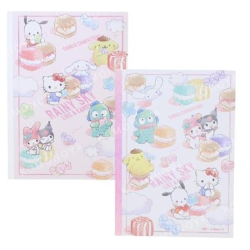 小禮堂 Sanrio 三麗鷗大集合 B5方格筆記本 (甜點雲朵款)