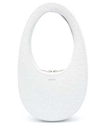 Coperni - mini Swipe ostrich-skin effect shoulder bag - women - Leather - One Size - White