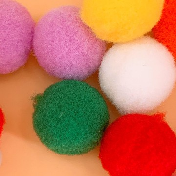 彩色毛絨球球手工diy兒童寶寶早教玩具益智手工制作材料幼兒園a