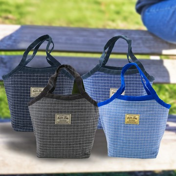 日本進口格紋保冷保溫袋 / 便當袋 (寬32 x 深12 x 高18cm)