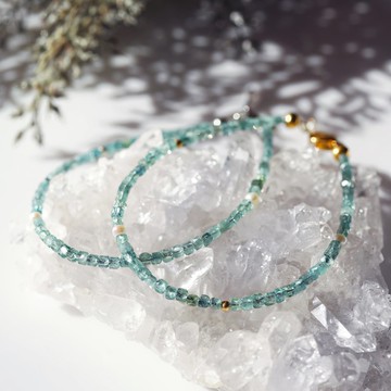 藍綠碧璽單圈手鍊 忍野八海