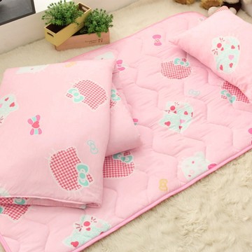 Aaron艾倫生活家 石墨烯天絲兒童睡墊 + 睡袋 + 枕頭3件組  喵喵世界  單人