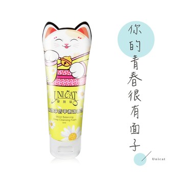 UNICAT 現貨 洋甘菊洗面乳 100ml 水潤平衡 酵素洗面乳 洗面奶 潔顏露 潔面乳 毛孔清潔 玻尿酸 泡沫洗面乳