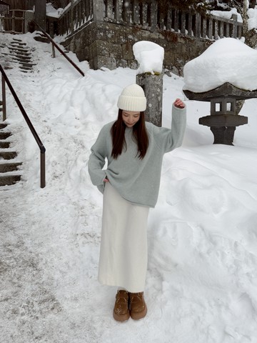 親膚柔軟遮肉毛毛長裙