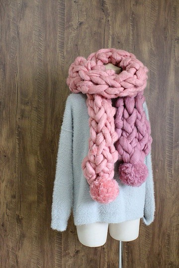 浪漫圍巾/特粗毛線