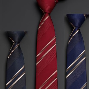 上班領帶8cm寬領帶拉鍊斜條杜勒.Fuulai