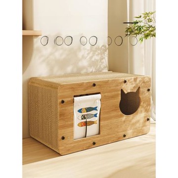 貓抓板窩耐磨不掉屑立式貓爪板耐抓貓窩四季通用貓屋沙發防抓玩具