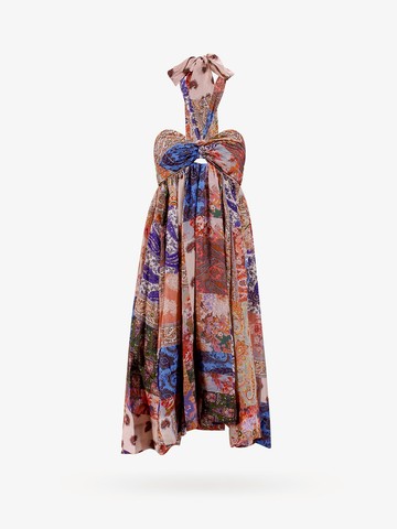 Silk dress with patch paisley print - ZIMMERMANN - gender_Woman
