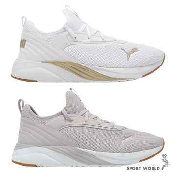 Puma 慢跑鞋 女鞋 Softride Ruuby Luxe Femme Wns 白金/紫【運動世界】31226401/31226402