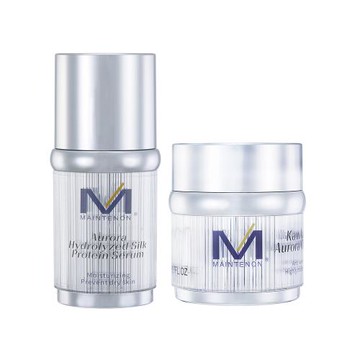 【MAINTENON 曼特儂】極光蠶絲精華+KAWKAW 極光霜 彈潤抗老組