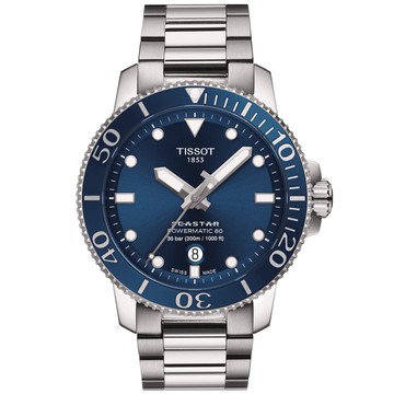 TISSOT 官方授權 SEASTAR 海洋之星 潛水機械腕錶 錶 手錶 送禮 T1204071104103 / T120.407.11.041.03