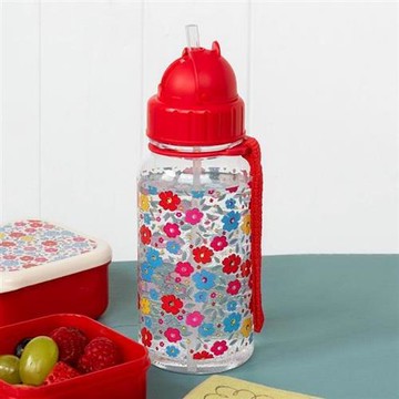 【Rex LONDON】輕攜吸管水壺(繽紛小花500ml)