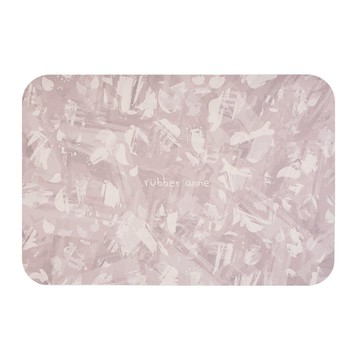 【rubber anne】20秒進階瞬吸 彩印軟式珪藻土吸水地墊 桐霧之語 深空灰(60x40cm)