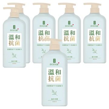 澡享 BODY愛抗菌沐浴乳 綠茶茶樹  900g  6瓶