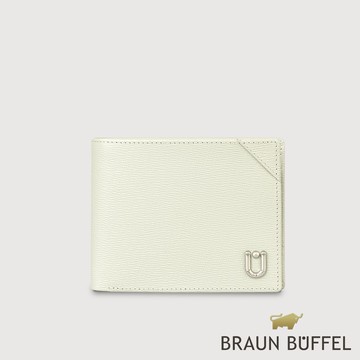【BRAUN BUFFEL】斯萊特 12卡中間翻透明窗短夾-淺灰色(德國小金牛台灣總代理)/BF552-317-SGY