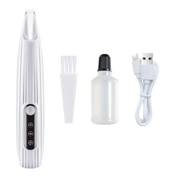 寵物剃毛器 LED照明燈 陶瓷不鏽鋼剃刀片  珍珠白  1個