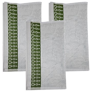 LIFE 來福牌 晶樣水滴毛巾 33*76CM (柔軟親膚、吸水力強、清新配色)  綠色  3入