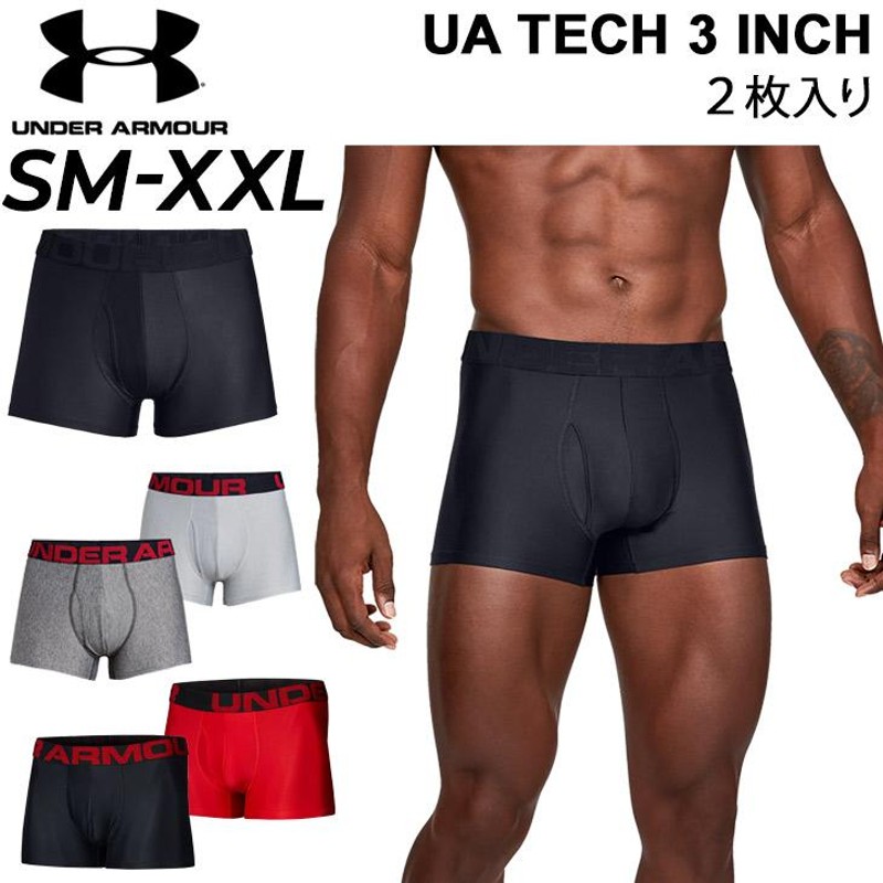 ボクサーパンツ 2枚入り メンズ アンダーウェア 下着/アンダーアーマー UNDERARMOUR UAテック 3インチ 2枚セット/ボクサーブリーフ  男性 /1358555【返品不可】 | LINEブランドカタログ