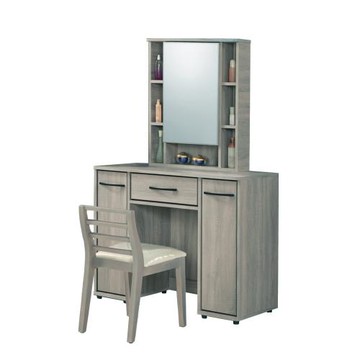 【唯熙傢俱】蘿拉鋼刷灰3.2尺化妝台