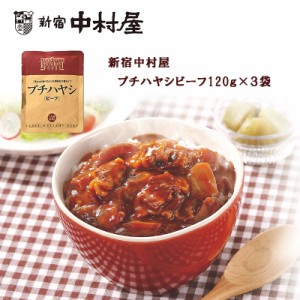 1000円ポッキリ 送料無料 新宿中村屋 プチハヤシビーフ１２０ｇ×３袋 ハヤシライス ビーフ カレー レトルト 保存食 お試し おすすめ 一