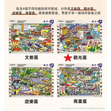 mideer - midder 世界百科探索拼圖-觀光區(70片) MD-3239