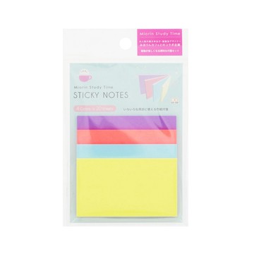 sun-star Miorin Study Time便利貼 學習方法設計師聯名合作商品 彩雲漸層復古 亮彩經典  螢光  80張  1組