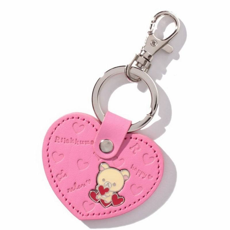 Charcter キャラクター リラックマ レザーキーホルダー ハート型コリラックマ レディース Pink 通販 Lineポイント最大1 0 Get Lineショッピング