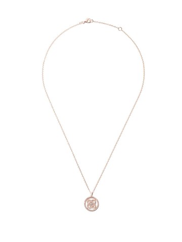 De Beers Jewellers - 18kt rose gold Enchanted Lotus Openwork Medal diamond necklace - women - Diamond/18kt Rose Gold - One Size - Pink