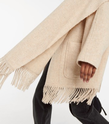 Marant Etoile Scarf-detail wool-blend coat