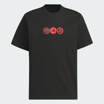 adidas 愛迪達 短袖上衣 男 CNY新年 亞規 寬鬆版型 CM GFX TEE 黑 JZ4197