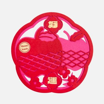 發福體春節雙層門貼 蘋安好運