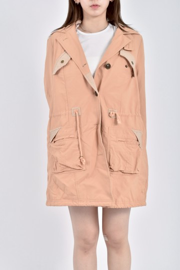 (M) gozo排扣橘色外套