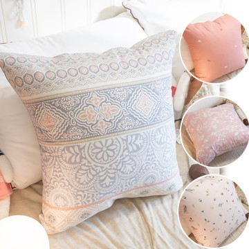 純棉 方抱枕【超取限購一顆】 45x45cm 精選素材 100%純棉 極日風 台灣製造 棉床本舖