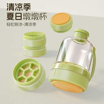 桃園出貨✨墩墩杯冰壺冰格不接觸食品級提手製冰便攜按壓出冰上班辦公室露營