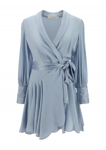 Zimmermann - Wrap Dress - Womens - Blue