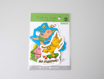 Stick My Style 動物造型 防水厚磅貼紙 6入 - Stickers Set