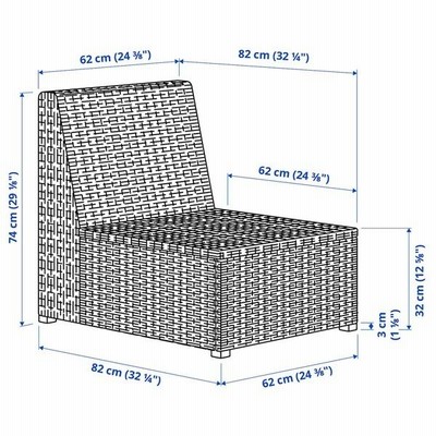 IKEA/イケア/通販】SOLLERON ソッレローン 1人掛けソファ 屋外用