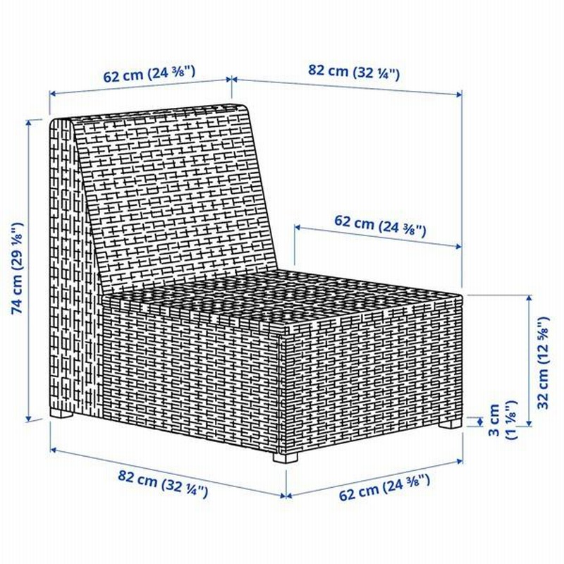 IKEA/イケア/通販】SOLLERON ソッレローン 1人掛けソファ 屋外用, ブラウン[F](30373625) | LINEブランドカタログ