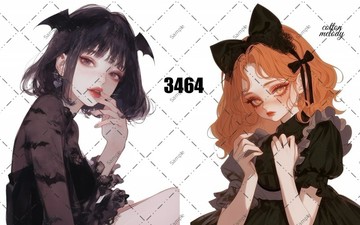 original sticker no.3464 人物貼紙 原創貼紙 原創人物貼紙 裝飾貼紙 cotton melody