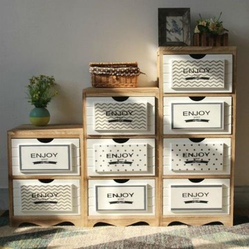 家用床頭柜小型35cm 實木收納柜子 儲物玄關北歐抽屜窄柜多層斗柜