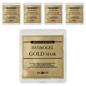 SKINEYE 黃金水凝膠面膜 含玫瑰花水 魚腥草萃取物 白樺樹葉 提供水分 鎮靜敏感肌  5片  1組