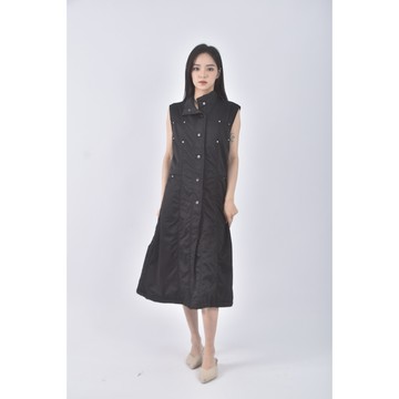 (L) many cash質感無袖黑色洋裝二手衣