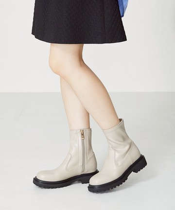 個性側拉鍊坦克底彈力靴 (31414)