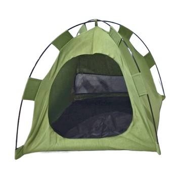 可拆洗四季可用透氣舒適寵物圓頂帳篷 軍綠 (大)  大(46 x 45 x 42cm)  軍綠色  1個