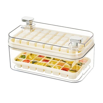 好物良品 分離按壓式快速製冰冰塊收納盒  23.5 x 13.5 x 11cm  白色  1個