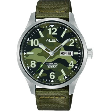 ALBA 雅柏 東京印象迷彩風三針機械錶-42mm (AL4267X1/Y676-X040G) 原廠公司貨