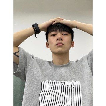 美式復古創意字母短袖T恤男夏季百搭正肩重磅潮牌寬松小領口上衣